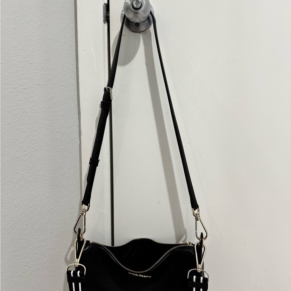 Kate Spade Black Crossbody Bag with Striped Strap - Picture 9 of 11